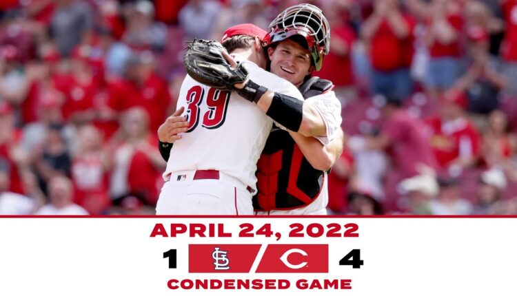 Condensed Game 4-24-22 Reds beat Cardinals 4-1