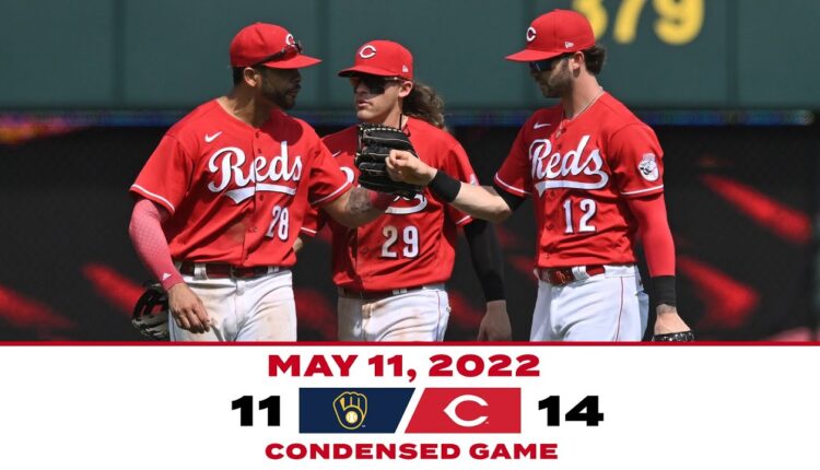 Condensed Game 5-11-22 Reds beat Brewers 14-11