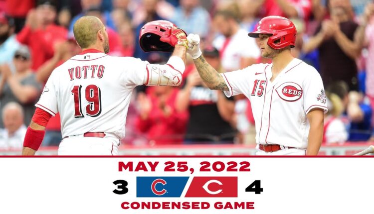 Condensed Game 5-25-22 Reds beat Cubs 4-3
