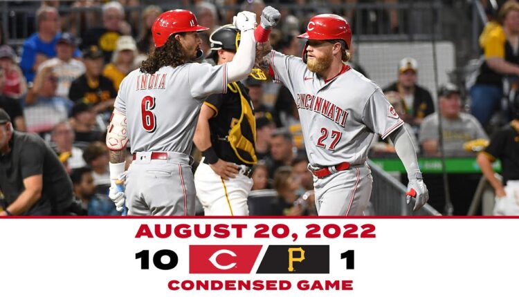 Condensed Game 8-20-22 Reds beat Pirates 10-1