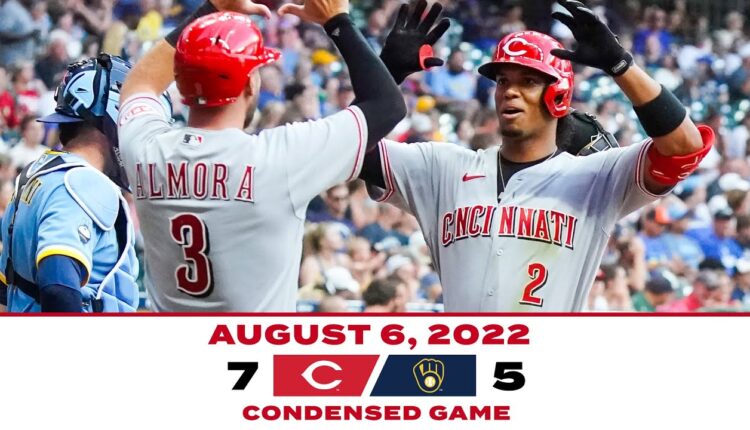 Condensed Game 8-6-22 Reds beat Brewers 7-5
