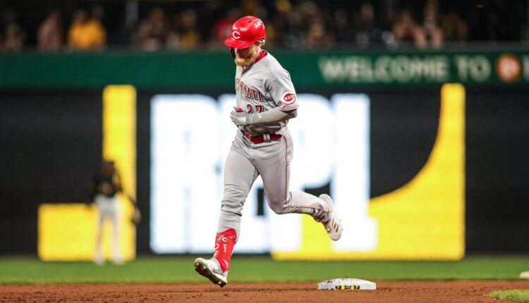 Jake Fraley hits home run out of PNC Park