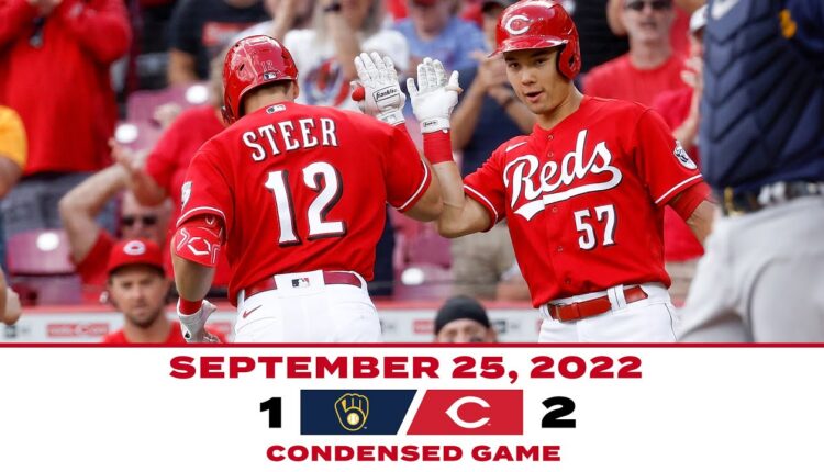 Condensed Game 9-25-22 Reds beat Brewers 2-1