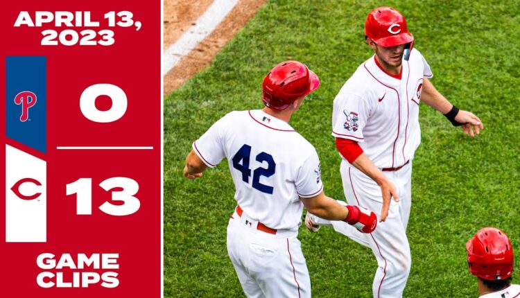Game Clips 4-15-23 Reds beat Phillies 13-0