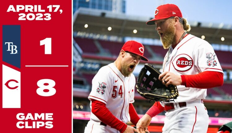 Game Clips 4-17-23 Reds beat Rays 8-1