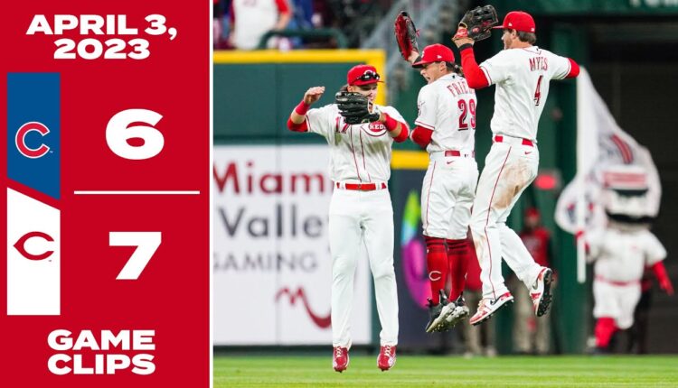 Game Clips 4-3-23 Reds beat Cubs 7-6