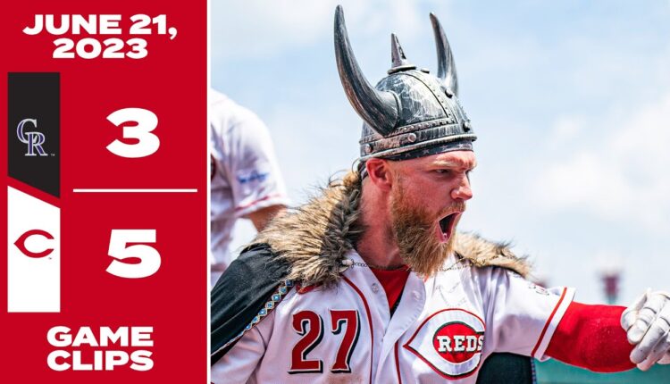 Game Clips 6-21-23 Reds beat Rockies 5-3