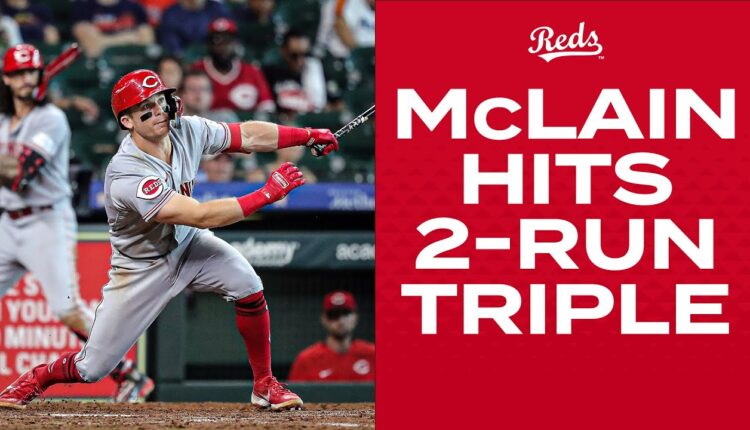 Matt McLain hustles for a two-run triple