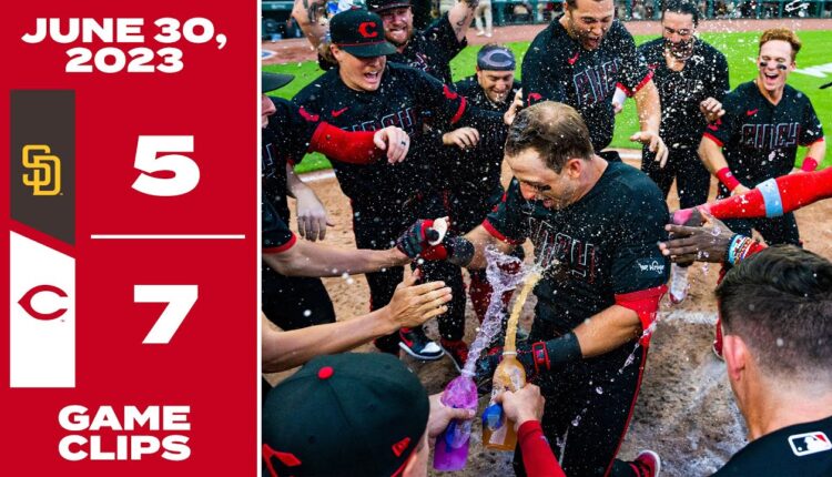 Game Clips 6-30-23 Reds beat Padres 7-5