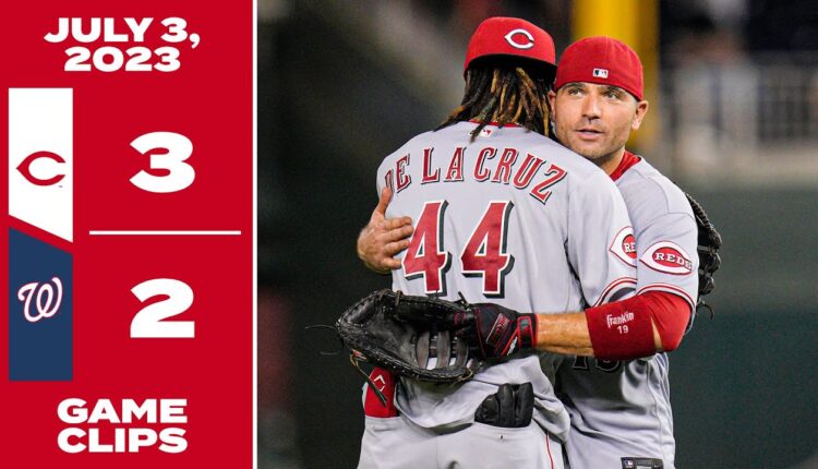Game Clips 7-3-23 Reds beat Nationals 3-2