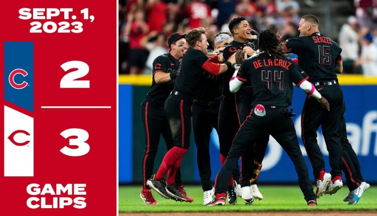 Game Clips 9-1-23 Reds beat Cubs 3-2