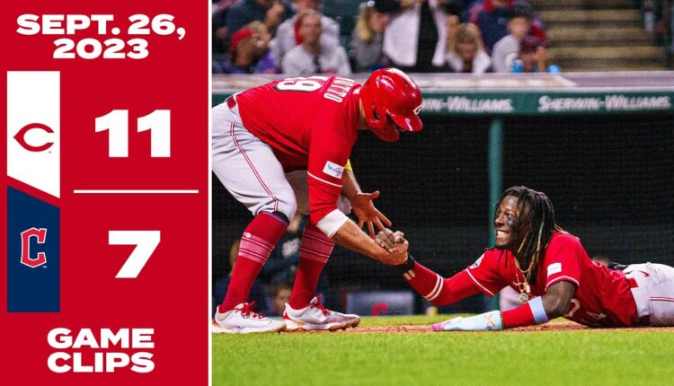Game Clips 9-26-23 Reds beat Guardians 11-7