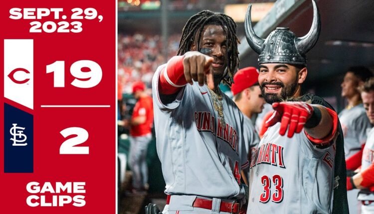 Game Clips 9-29-23 Reds beat Cardinals 19-2