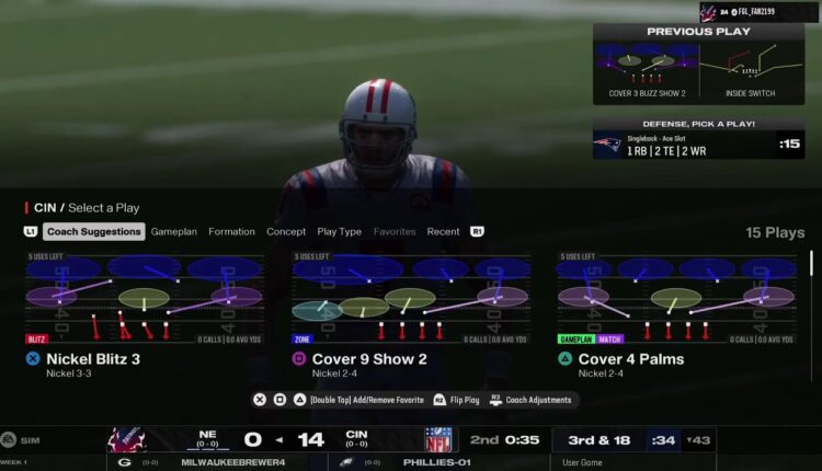 NFL ON FOX LEAGUE: TECMO SUPER BOWL - 1992 SEASON - PATRIOTS @ BENGALS